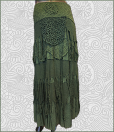 Long Wrap Skirt green