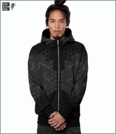 Sanada hood vest Black