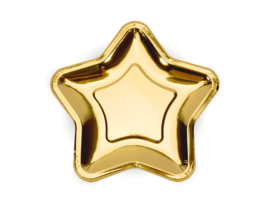 Paper plates gold glam stars (6pcs)