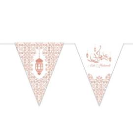 Bunting flags Eid rose gold foil