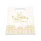 Papieren bordjes Eid Mubarak goud wit (8st)