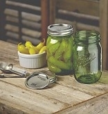 Mason jar 16oz regular mouth GREEN