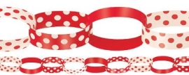 DIY paper chain red polka dot