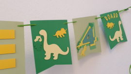 Gepersonaliseerde vlaggenlijn Jungle/Dino/Safari thema