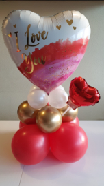 Valentine's ballon standaard folie hart