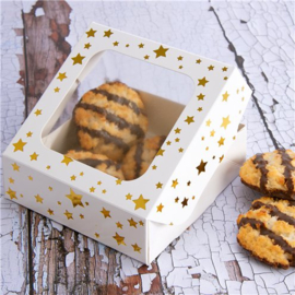 Snack boxes golden stars (3pcs)