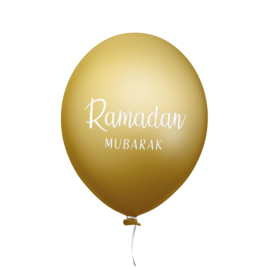 Ballonnen Ramadan mix groen/goud (6st)