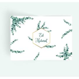 Eid placemats groen wit blad (6st)