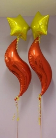 Foil balloon curve red 36"