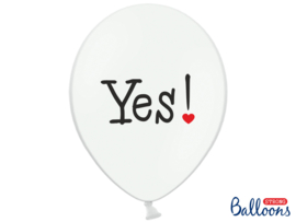 Ballon wit Will you / YES! (6st)