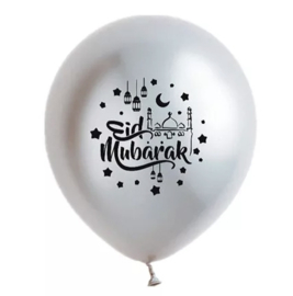 Eid balloons Partyzz silver (5pcs)
