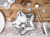 Paper plates silver star (6pcs)