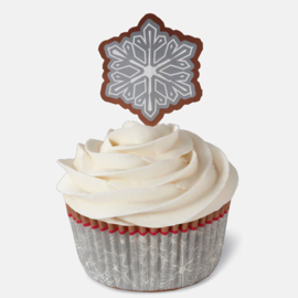 Kerst cupcake cases+toppers (24st)