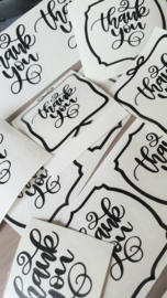 Vinyl sticker thank you border (6pcs)