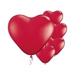 Hart ballonnen rood (8st)