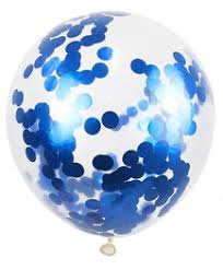 Confetti balloons blue foil (5pcs)