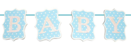 Wooden baby bunting blue