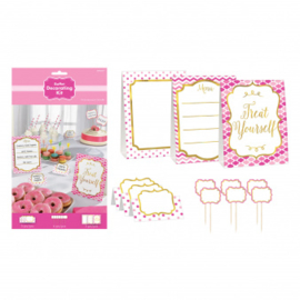 Candy buffet kit roze (12-delig)