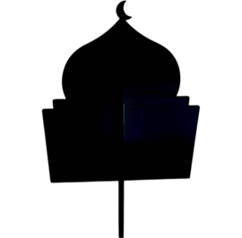 Acrylic minaret table stand black