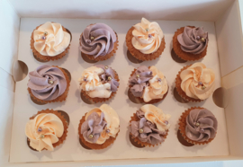 Mini cupcakes mix doos lila & zalm (12st)