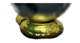 No-helium ballon standaard goud (pst)