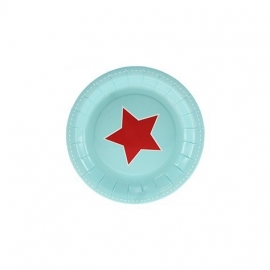 Papieren bordjes blue star (12st)