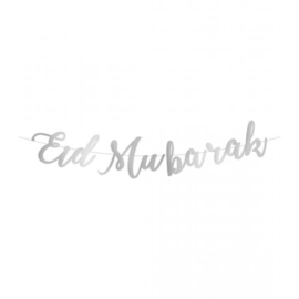 Eid mubarak bunting silver