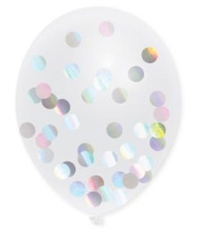 Confettiballon hollographic folie (5st)