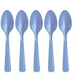 Plastic spoons baby blue(20pcs)