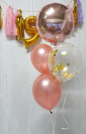 Balloons rose gold latex (5pcs)
