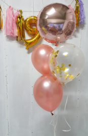 Ballonnen rose gold, 25 cm (10st)