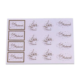 Sticker labels Eid gold white(16st)