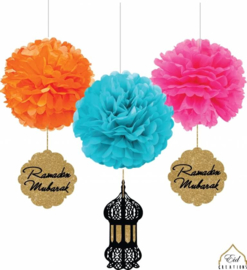 Pompom set (3st) zonder hangers!