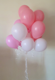 Helium filled latex balloons