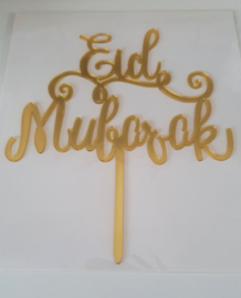 Taarttopper Eid acryl goud