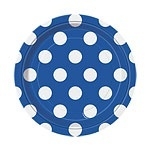 Dessert plates  blue polka dots (8pcs)