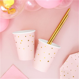 Paper cups pink gold (6pcs)
