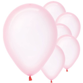 Ballonnen doorzichtig roze (pst)