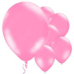 Ballonnen zuurstok roze (10st)