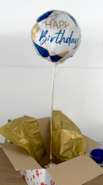 Folie ballon Happy Birthday Navy blue