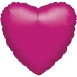Foil balloon heart fucsia