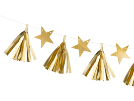 Garland mini star tassel gold