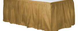 Plastic table skirt gold