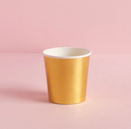 Paper shot glasses gold foil