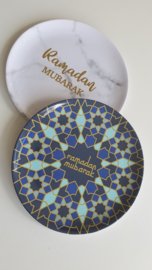 Melamine plate Ramadan marble (ea)
