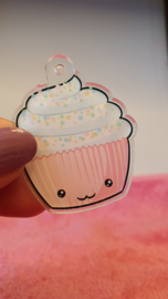 Mini acrylic ornament Kawaii cupcake