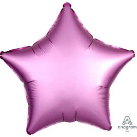Foil balloon satin pink star (18in)