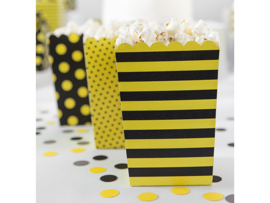 Popcorn box combi geel (6st)