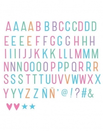 Letters & symbols for lightbox pastel