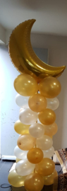 Foil balloon cresent gold 36"